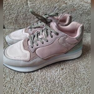 Hoff Paris Mallorca Womens Multicolored Blush Lace Up Walking Sneakers Size 10.5